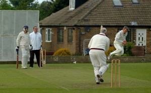 Caught and bowled would have been nice but saving my own balls took precedence...