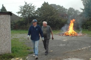 Papa & I burning the trees on our country estate