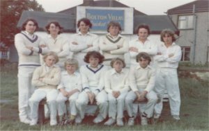 BVCC Juniors 1974 - Mark Cotton stood extreme right