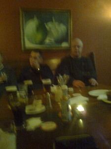 Image as blurred as the subjects...Big Al and a coke???