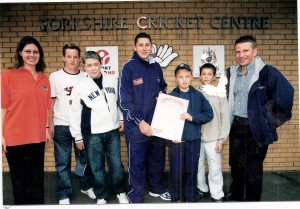 Marsy (with KP hair flash), Worthy (with attitude!), a young Tim Bresnan, Ryko and the Wadey. Note the coach sporting same jacket he still goes to the pub in now.