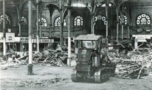 Facebook - Our Bradford - The Way We Were. Demolition of Kirkgate Market.